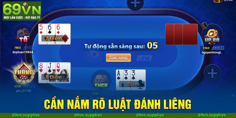Hướng dẫn cách chơi game bài Liêng Online trên 69VN
